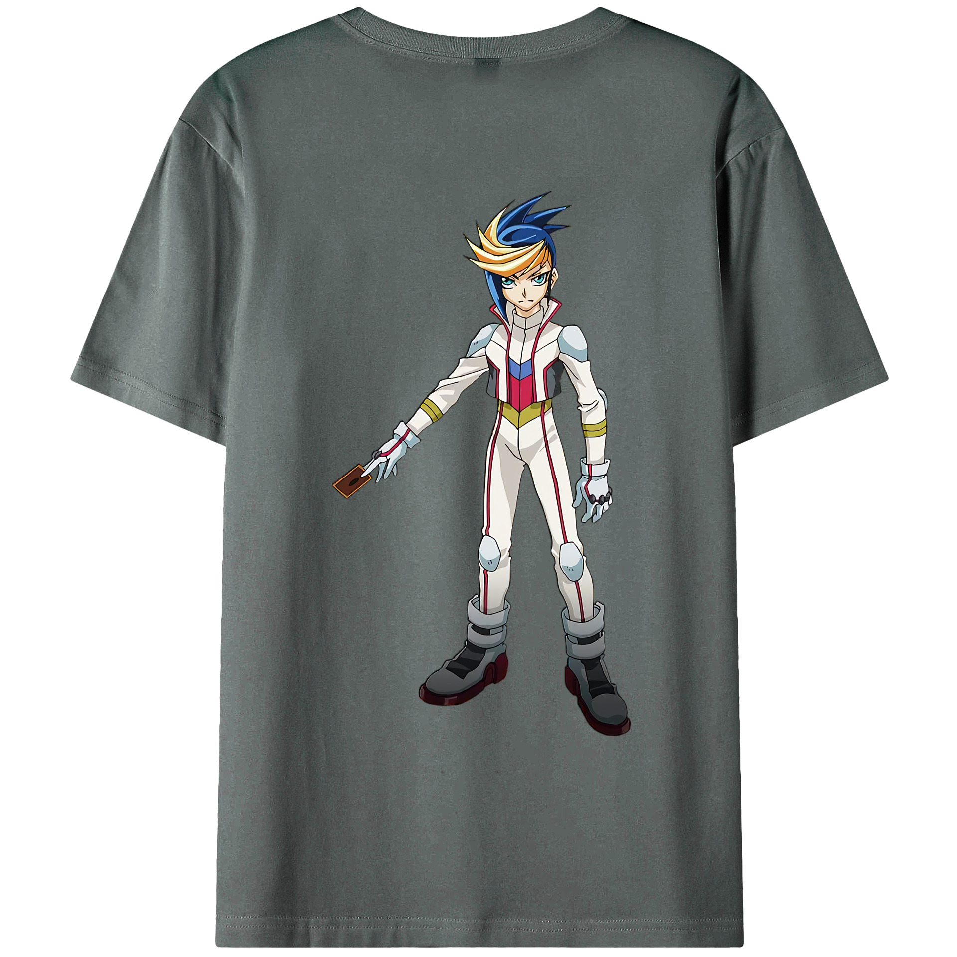 （画像用） 遊☆戯☆王 Yu-Gi-Oh! 綿100％ メンズ半袖Tシャツ（バックプリント） 通気性